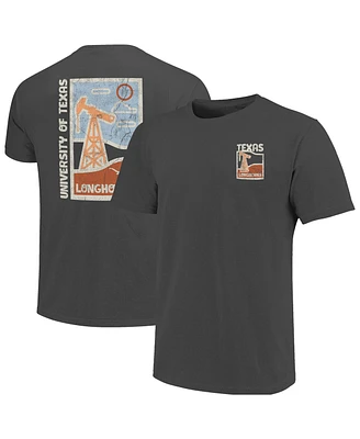 Image One Men's Graphite Texas Longhorns Comfort Colors Distressed Graphics Minimal Vista T-Shirt