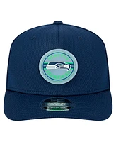 New Era Men's College Navy Seattle Seahawks Adventure Patched 9SEVENTY Stretch-Snap Adjustable Hat