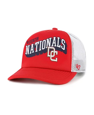 '47 Brand Men's Red Washington Nationals Meander Foam Trucker Snapback Hat
