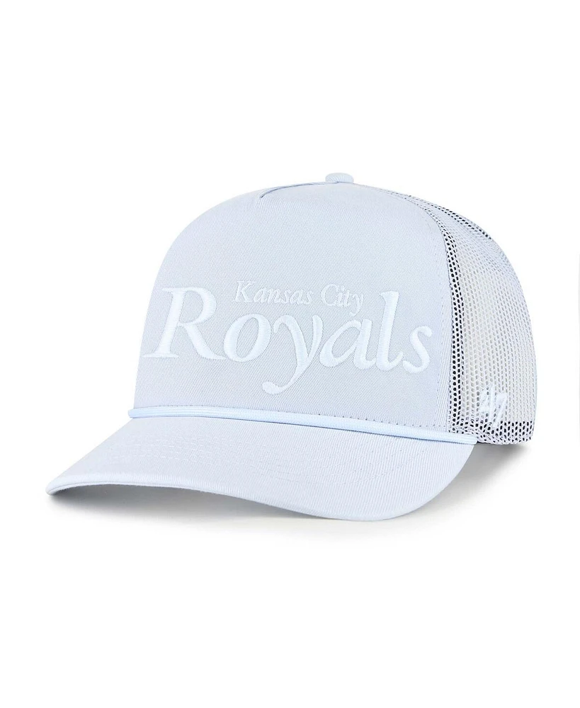 '47 Brand Men's Light Blue Kansas City Royals Foundation Script Hitch Adjustable Trucker Hat