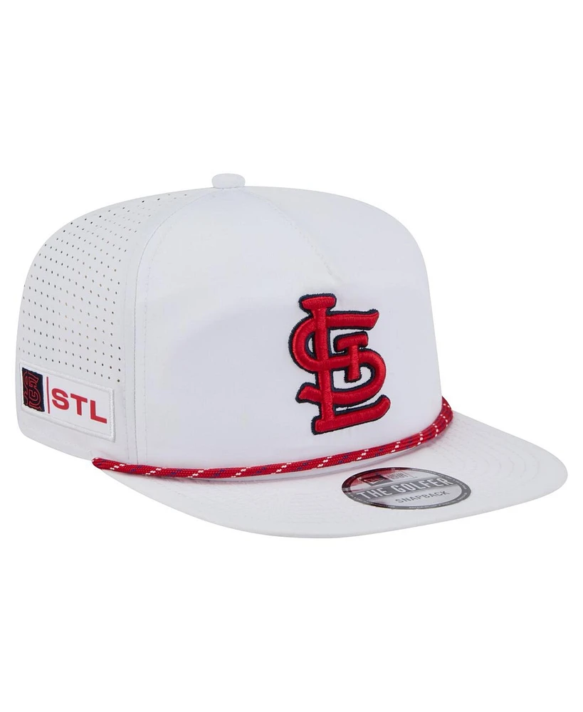 New Era Men's White St. Louis Cardinals Perforated Golfer Snapback Hat