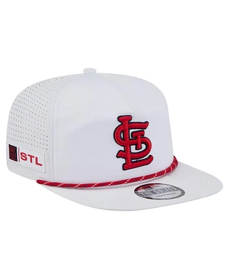 New Era Men's White St. Louis Cardinals Perforated Golfer Snapback Hat