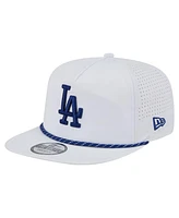 New Era Men's White Los Angeles Dodgers Perforated Golfer Snapback Hat
