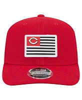 New Era Men's Red Cincinnati Reds Flag 9SEVENTY Coolera Stretch-Snap Hat