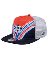 New Era Men's Houston Astros Tie-Dye Golfer Trucker Adjustable Hat