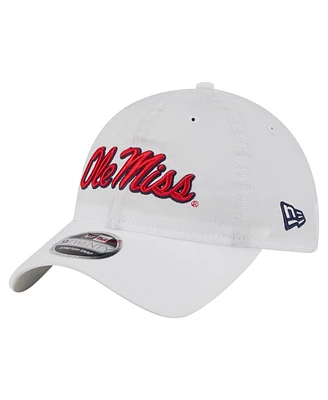 New Era Men's White Ole Miss Rebels Active Ripstop 9TWENTY Adjustable Hat