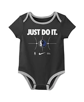 Nike Newborn 2-Pack Blue/Black Dallas Mavericks Just Do It Bodysuit Set
