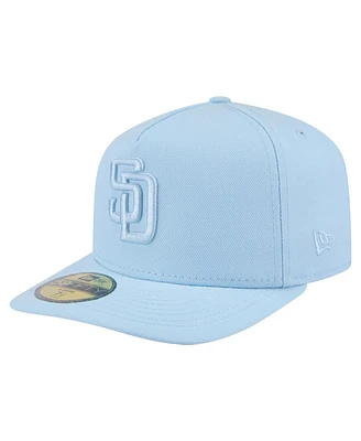 New Era Men's Light Blue San Diego Padres Color Pack A-Frame 59FIFTY Fitted Hat