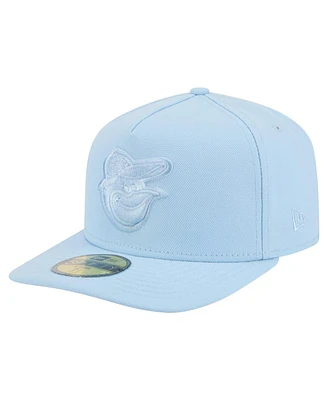 New Era Men's Light Blue Baltimore Orioles Color Pack A-Frame 59FIFTY Fitted Hat