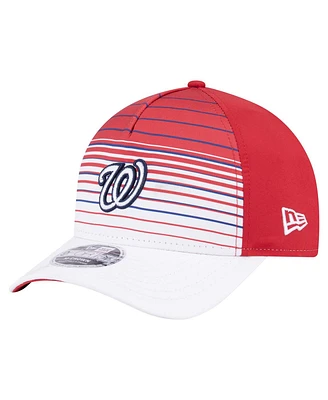 New Era Men's Red Washington Nationals Gradient 9FORTY M-Crown Adjustable Hat