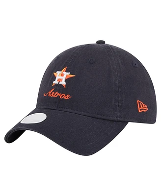 New Era Women's Navy Houston Astros Preppy Team 9TWENTY Adjustable Hat