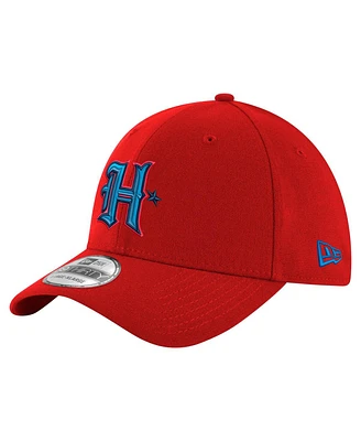 New Era Men's Red Houston Texans Throwback Crawl Standard 39THIRTY Flex Hat