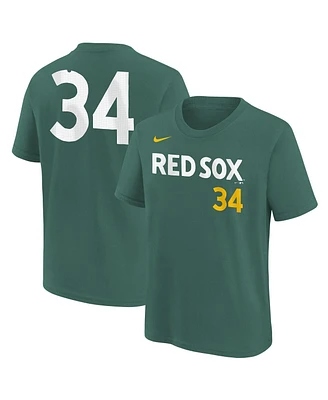 Nike Big Boys and Girls David Ortiz Green Boston Red Sox 2025 City Connect Fuse Name Number T-Shirt