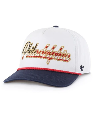 '47 Brand Men's White Philadelphia Eagles Patriotic Overhand Hitch Adjustable Hat