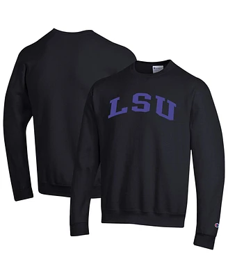 Champion Men's Black Lsu Tigers Basic Arch Fleece Pullover Sweatshirt