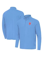 Antigua Men's Powder Blue New York Mets Intent Quarter-Zip Sweatshirt