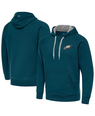 Antigua Men's Midnight Green Philadelphia Eagles Victory Pullover Hoodie
