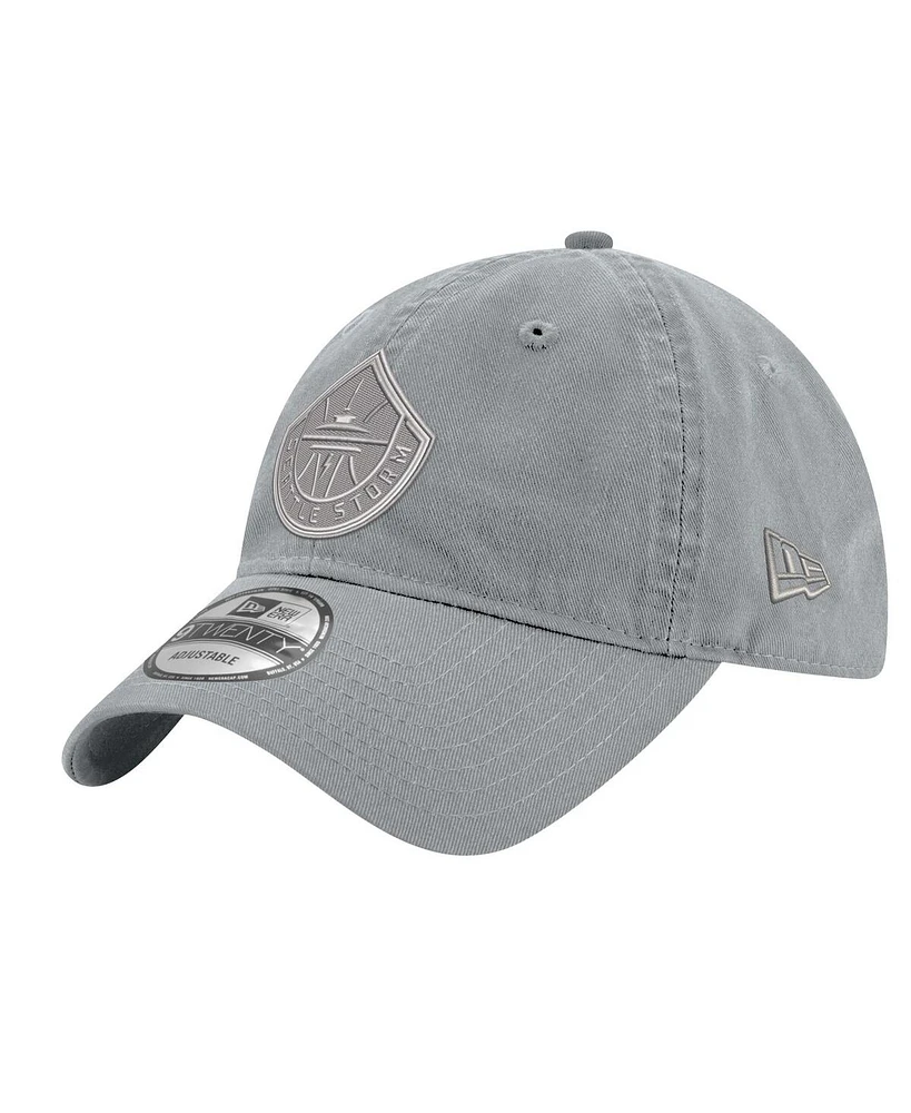 New Era Men's and Women's Gray Seattle Storm Core Tonal 9TWENTY Adjustable Hat