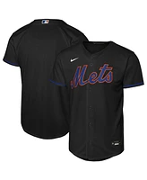 Nike Big Boys and Girls Black New York Mets Alternate Replica 2.0 Jersey