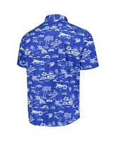 Reyn Spooner Men's Royal Seattle Seahawks Throwback Kekai Print Button-Up Shirt
