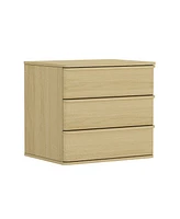 Manhattan Comfort 26" Medium Density Fiberboard Molly Modern 3-Drawer Nightstand