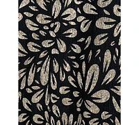 B&A By Betsy and Adam Plus Metallic Printed Long A-Line Dress