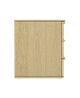 Manhattan Comfort 26" Medium Density Fiberboard Molly Modern 3-Drawer Nightstand