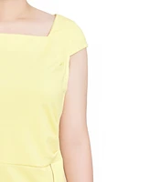 Ny Collection Petite Cap Sleeve Exposed Zipper Dress