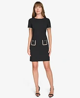 Tommy Hilfiger Petite Short-Sleeve Shift Dress