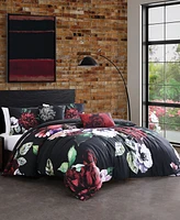 Bebejan Moody Painting Bedding 100% Cotton Sateen 5 Piece Queen Size Reversible Comforter Set