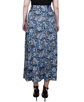 Ny Collection Petite Maxi Skirt with Sash Waist Tie