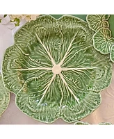 Bordallo Pinheiro Cabbage Dinner Plates, Set of 4
