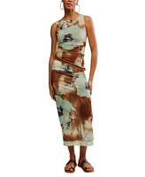 Free People Women's Sunset Mesh Maxi Skirt