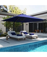 Mondawe 10ft Suqare 360 Degree Rotation Cantilever Umbrella