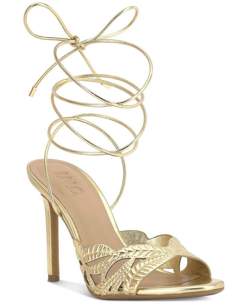 I.n.c. International Concepts Women's Hassana Strappy Lace-Up Dress Sandals, Exclusively at Macy's