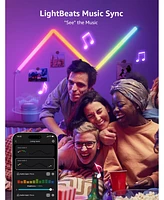 Lepro WL1 Smart Led Rgb Wall Light Kits with Segment Diy and Ai Generated Lighting, Work with Alexa Google Home, LightBeats Music Sync