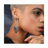 Sohi Women's Blue Dazzling Drop Earrings