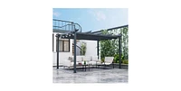 10 x 13 Feet Outdoor Aluminum Retractable Pergola Canopy Shelter
