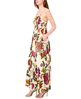 Msk Women's Sleeveless Square-Neck Maxi Dress