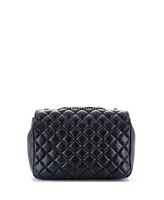 Pre-Owned Versace Medium Medusa Icon Chain Flap Bag Quilted Leather