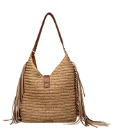 Steve Madden Bcoltie Straw Large Hobo Bag