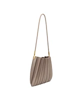 Melie Bianco Carrie Pleated Small Shoulder Bag