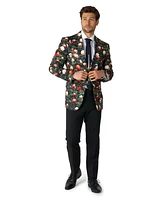 OppoSuits Men's Christmas Suit - X- Mas Pine Tree Outfit Slim Fit Green Red and Gold
