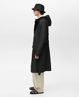 Mango Men's Belt and Hood Trench Coat