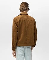 Mango Men's Suede Effect Overshirt