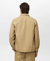 Mango Men's Pocket Cotton Overshirt