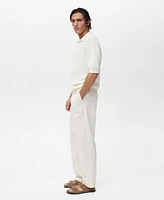 Mango Men's Regular-Fit Linen Pants
