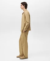 Mango Men's Straight-Fit Cotton Pants