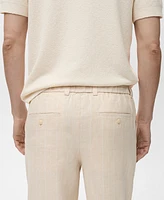 Mango Men's Pinstripe Linen Pants