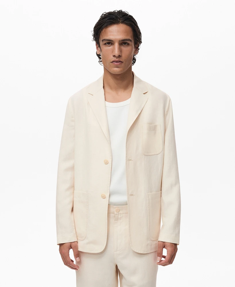 Mango Men's Linen Lyocell Suit Blazer